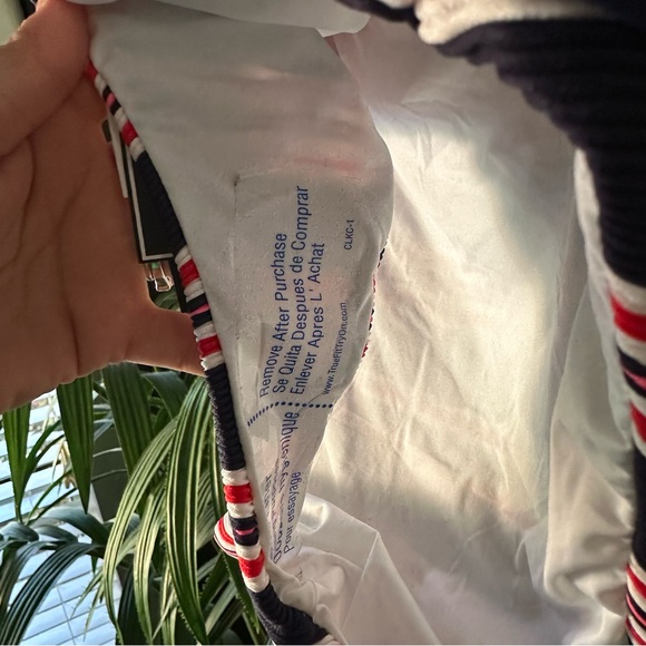 La Blanca High Waist Swimsuit Bottom Indigo Sailor Stripe Size 10 New with Tags - Picture 5 of 9